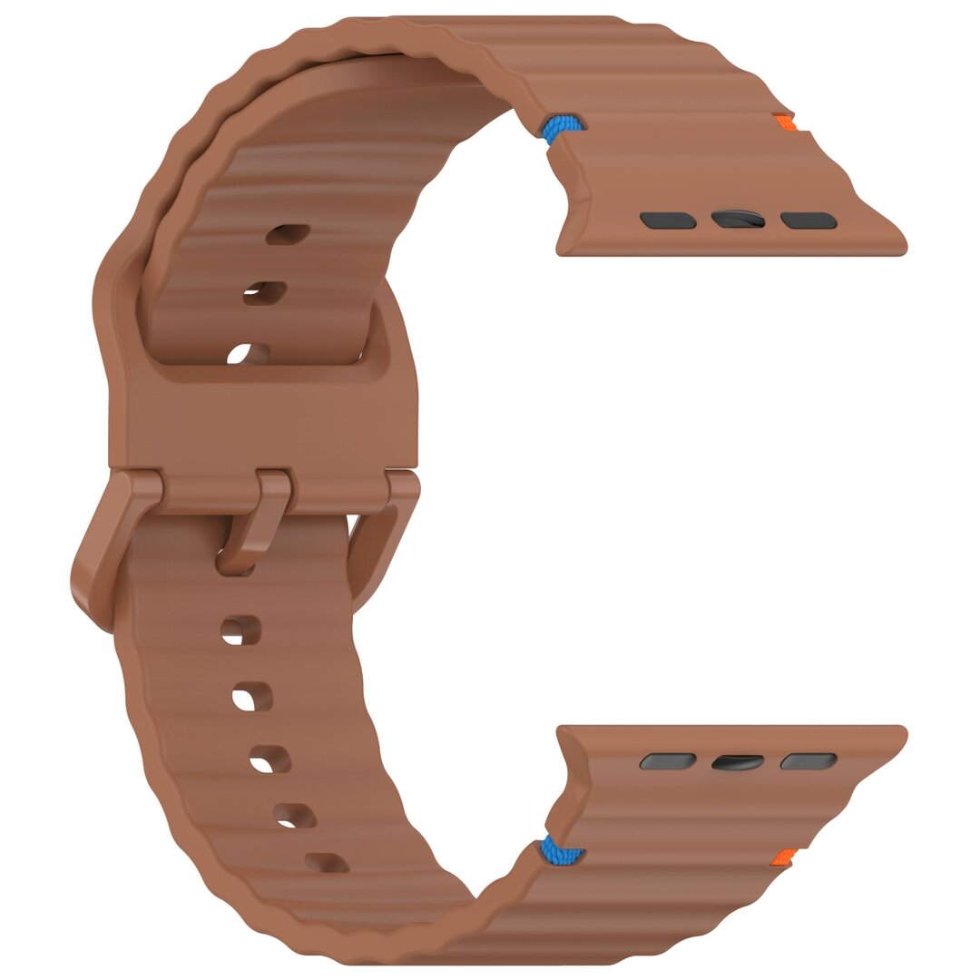 Wave Sportband - Braun - Geeignet f&uuml;r Apple Watch 44mm / 45mm / 46mm / 49mm