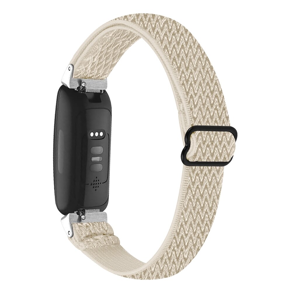 Fitbit Inspire 3 &ndash; Elastisches Solo Loop Nylonarmband - Beige