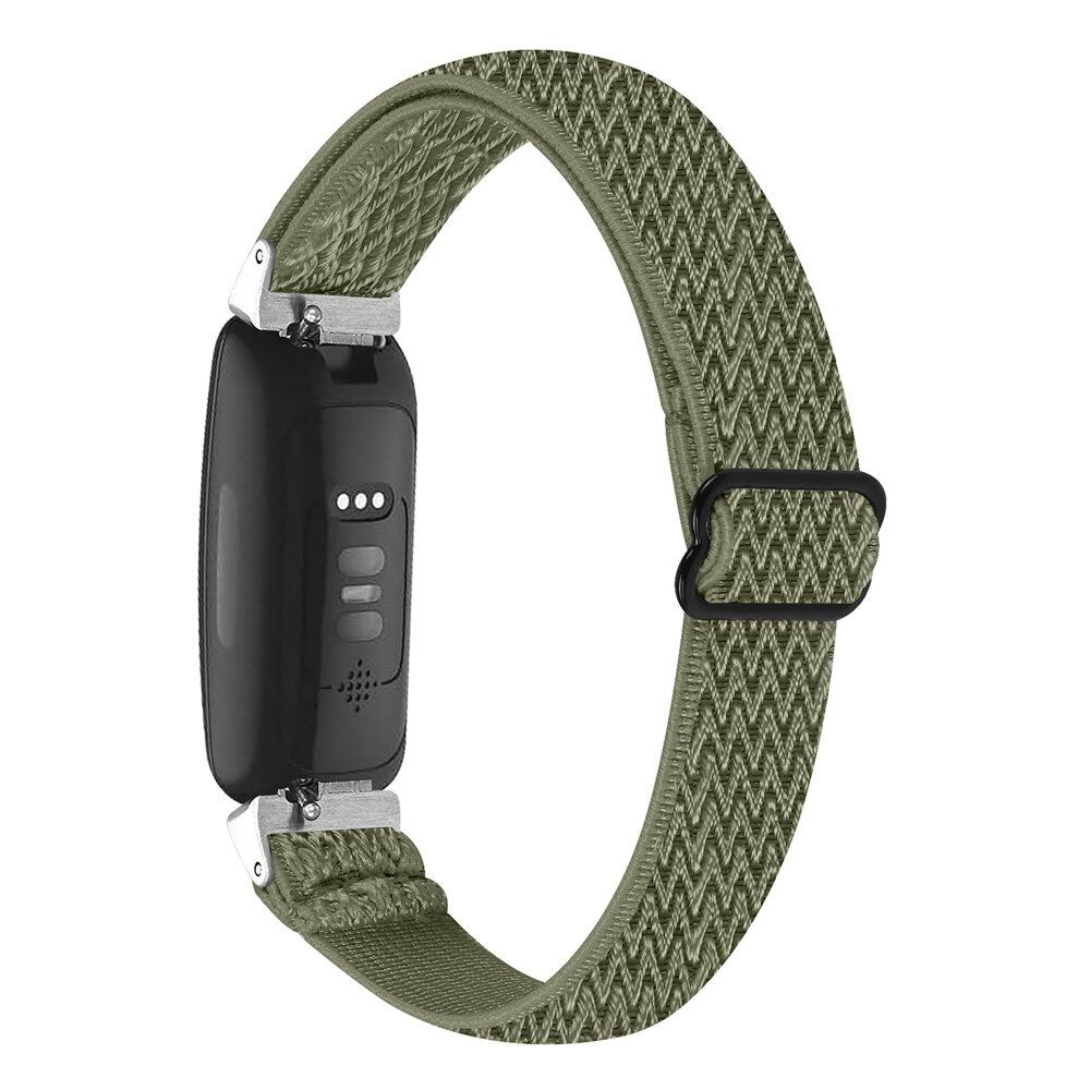 Fitbit Inspire 3 &ndash; Elastisches Solo Loop Nylonarmband - Gr&uuml;n