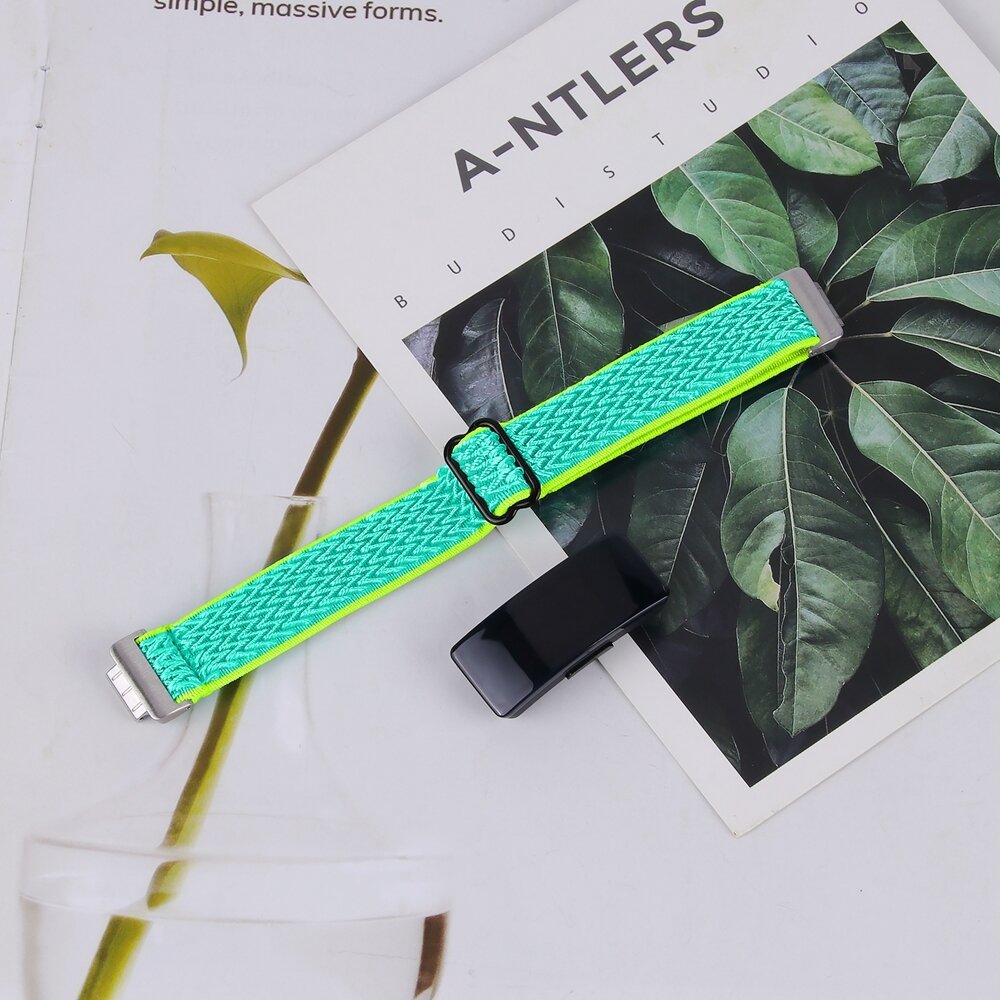 Fitbit Inspire 3 &ndash; Elastisches Solo Loop Nylonarmband - Mintgr&uuml;n