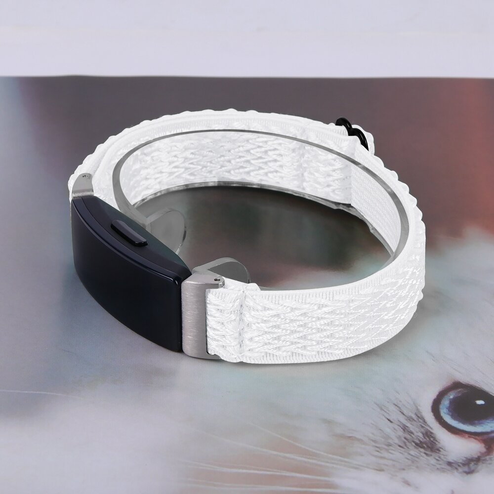 Fitbit Inspire 3 &ndash; Elastisches Solo Loop Nylonarmband - Wei&szlig;