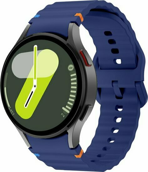 Wave Sportarmband mit Druckknopf - Gr&ouml;&szlig;e: M/L - Dunkelblau - Samsung Galaxy Watch 6 - 40mm &amp; 44mm