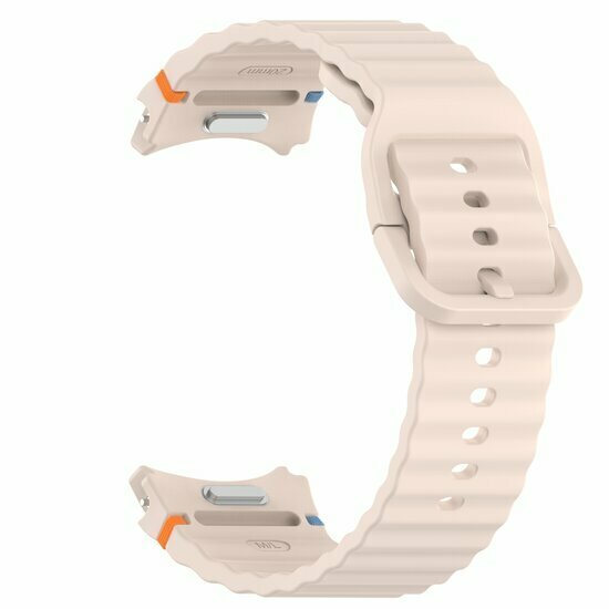 Wave Sportarmband mit Druckknopf - Gr&ouml;&szlig;e: M/L - Hellrosa - Samsung Galaxy Watch 4 - 40mm &amp; 44mm