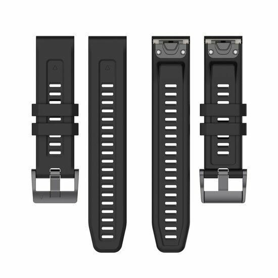 Silikon-Sportband - Schwarz - Garmin Epix Pro Gen 2 (51mm) / Quatix 7X / 6X &amp; Tactix 7 (pro)