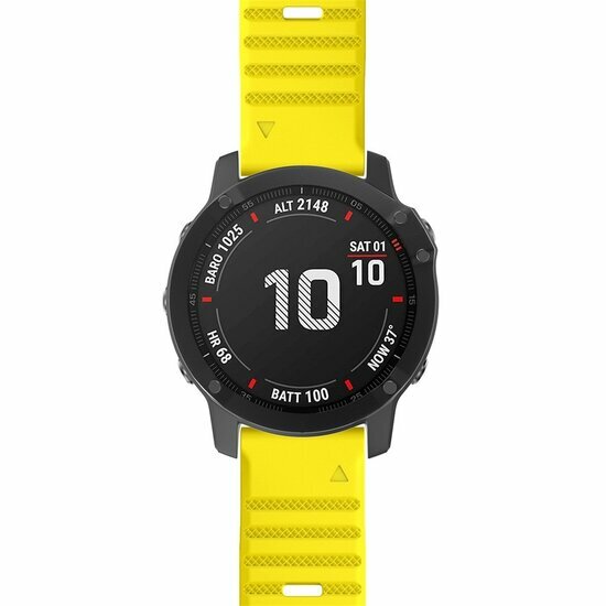 Silikonband - Gelb - Garmin Epix Pro Gen 2 (51mm) / Quatix 7X / 6X &amp; Tactix 7 (pro)