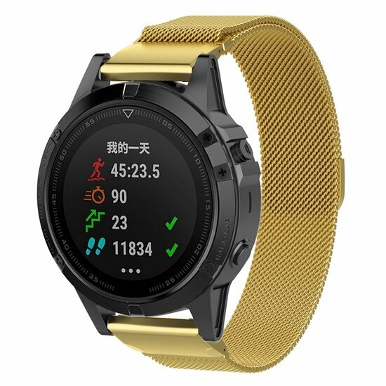Milanaise Armband - Gold - Garmin Epix Pro Gen 2 (51mm) / Quatix 7X / 6X &amp; Tactix 7 (pro)