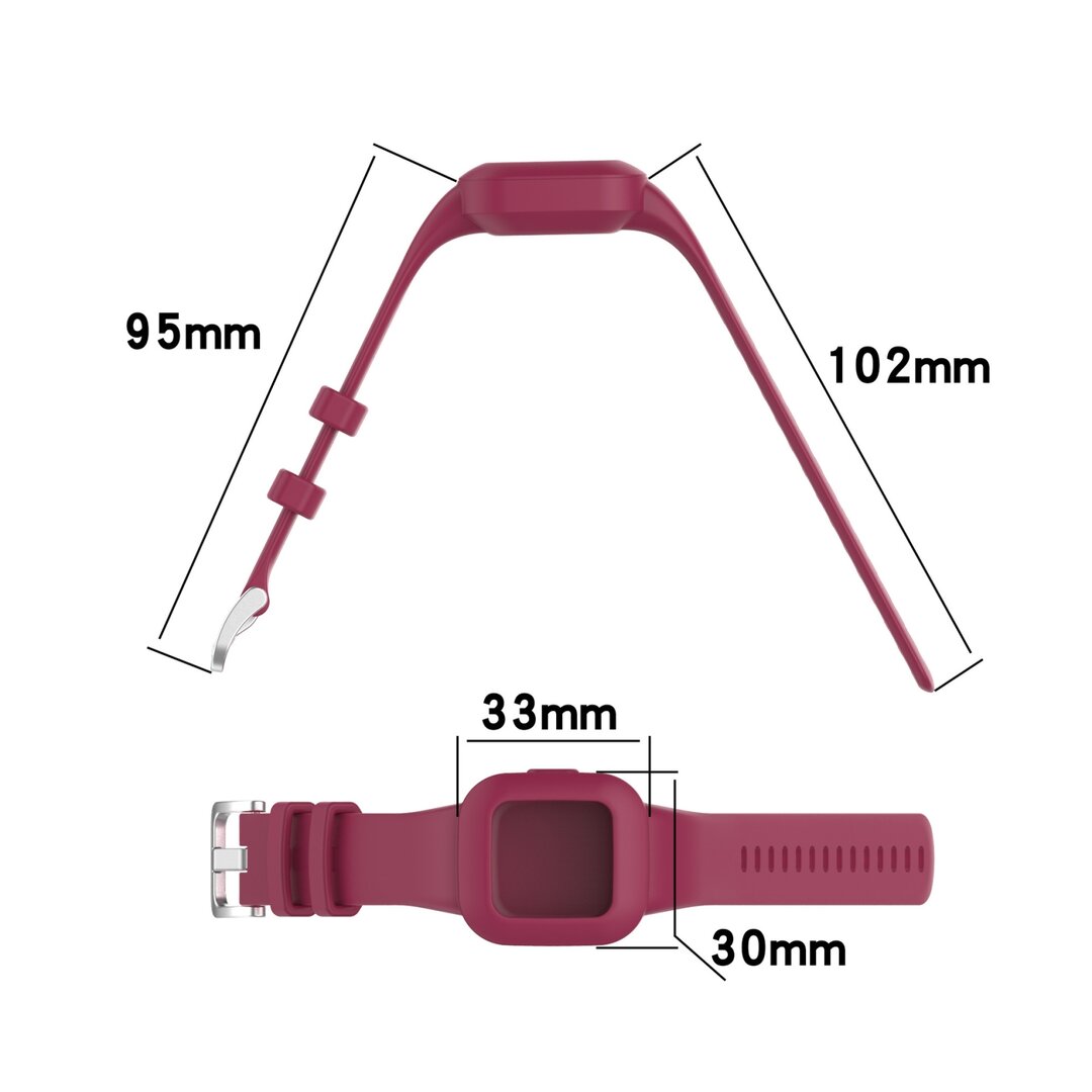 Silikon einfarbig - Schwarz - Garmin Vivofit Junior 3