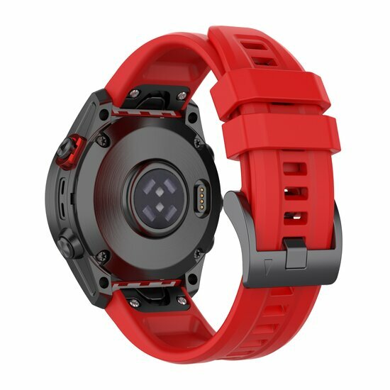Silikon-Sportband - Rot - Garmin Fenix 7S / 6S / 5S &amp; Instinct 2s