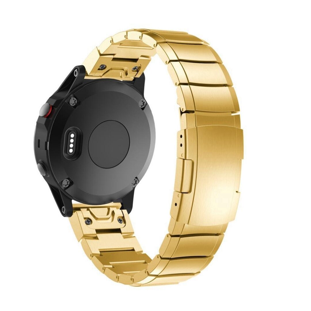 Edelstahl-Gliederarmband - Gold - Garmin Fenix 7S / 6S / 5S &amp; Instinct 2s
