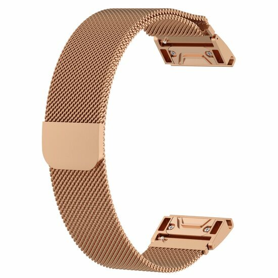 Milanaise Armband - Rose gold - Garmin Fenix 7S / 6S / 5S &amp; Instinct 2s