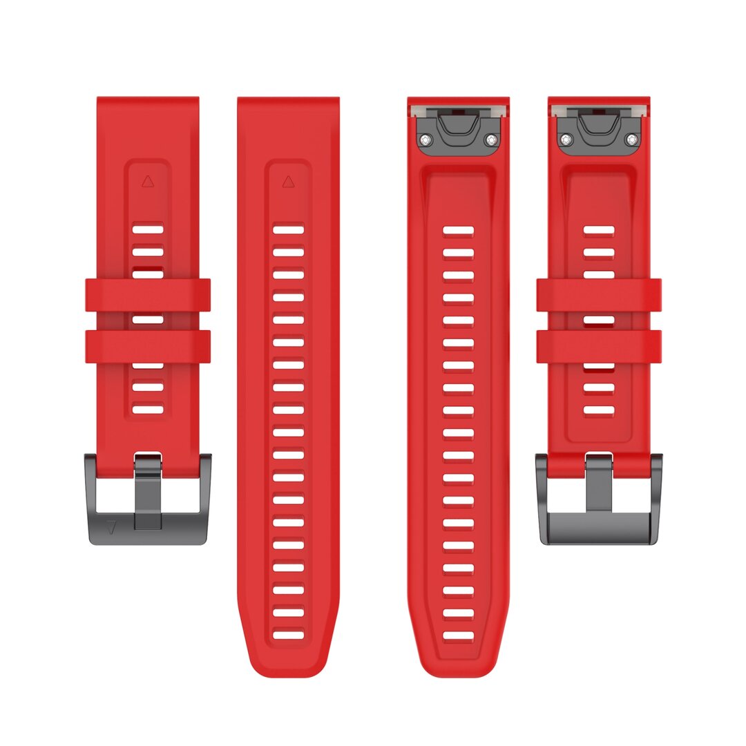 Silikon-Sportband - Rot - Garmin Fenix 7X / 6X / 5X