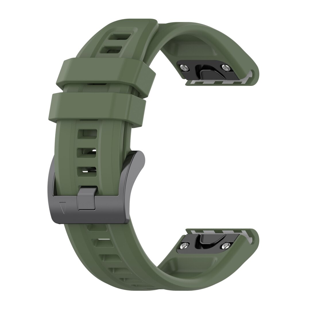 Silikon-Sportband - Armee gr&uuml;n - Garmin Fenix 7X / 6X / 5X