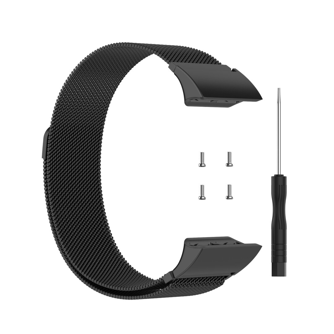 Stahlgliederarmband - Schwarz - Garmin Forerunner 35 / 30