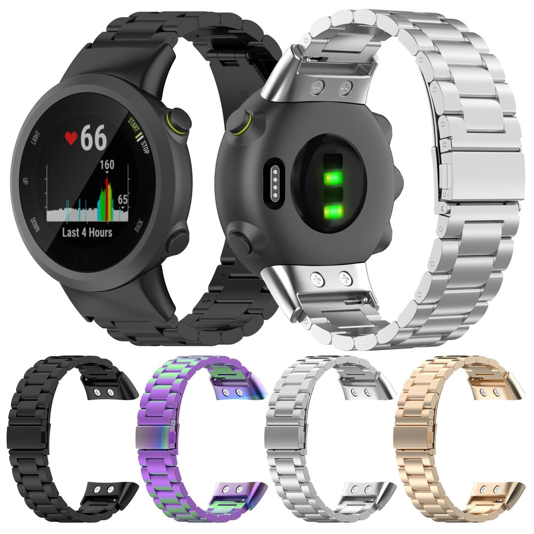 Stahlgliederarmband - Schwarz - Garmin Forerunner 35 / 30