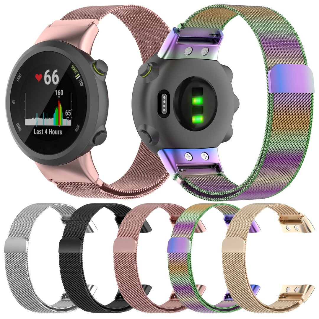 Garmin Forerunner 45 / 45S - Milanaise Armband - Schwarz