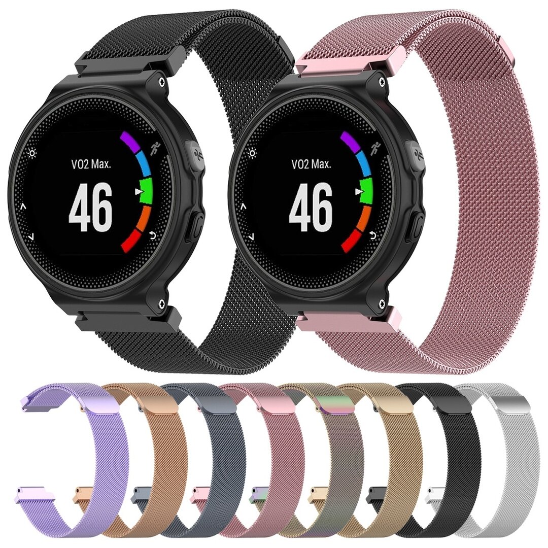 Garmin Forerunner 220 / 230 / 235 / 620 / 630 / 735 (XT) - Milanaise-Armband - Klein - Violett