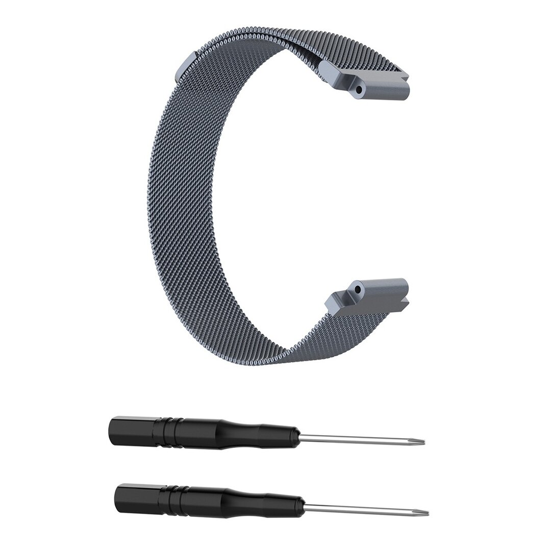 Garmin Forerunner 220 / 230 / 235 / 620 / 630 / 735 (XT) - Milanaise-Armband - Klein - Space Grau