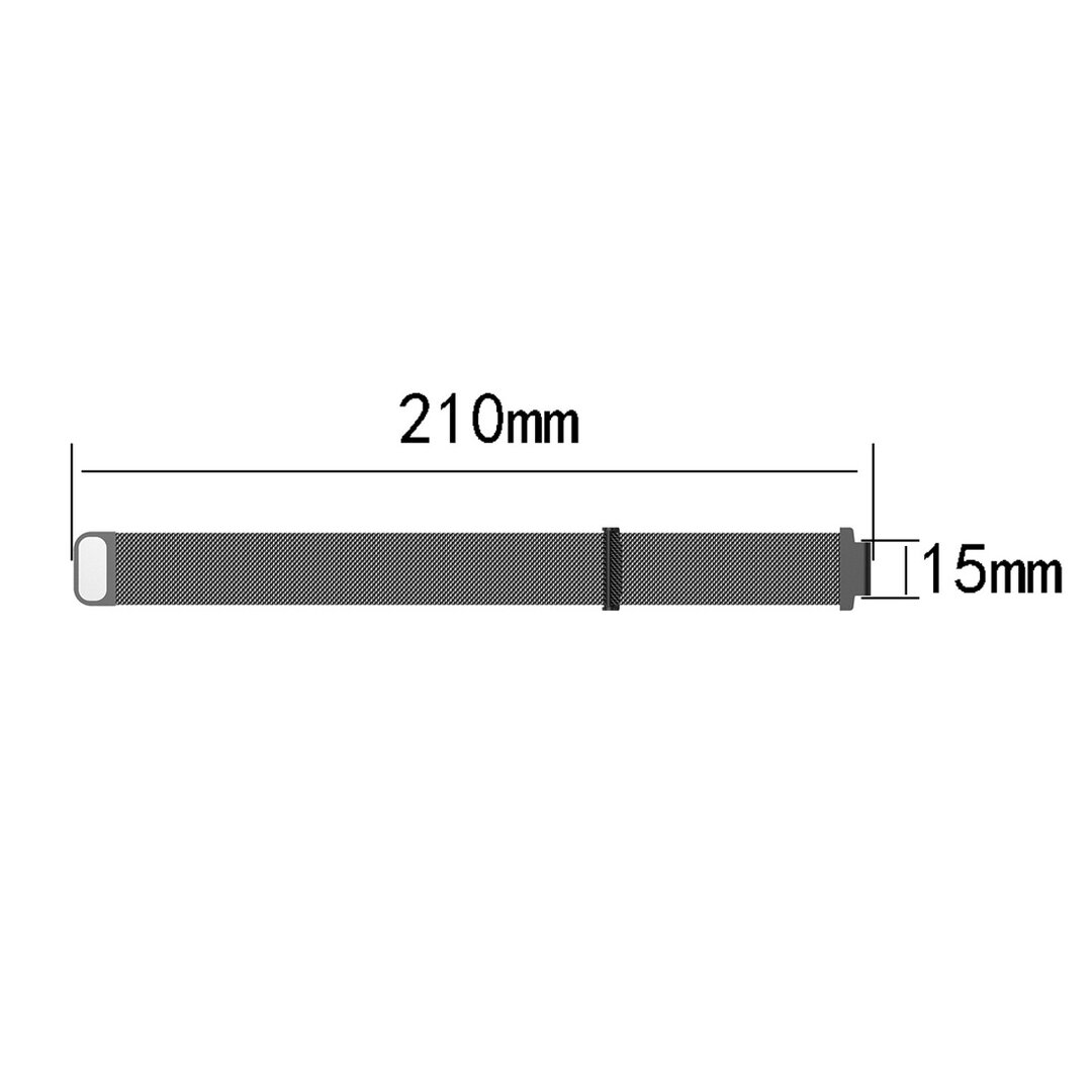 Garmin Forerunner 220 / 230 / 235 / 620 / 630 / 735 (XT) - Milanaise-Armband - Klein - Schwarz