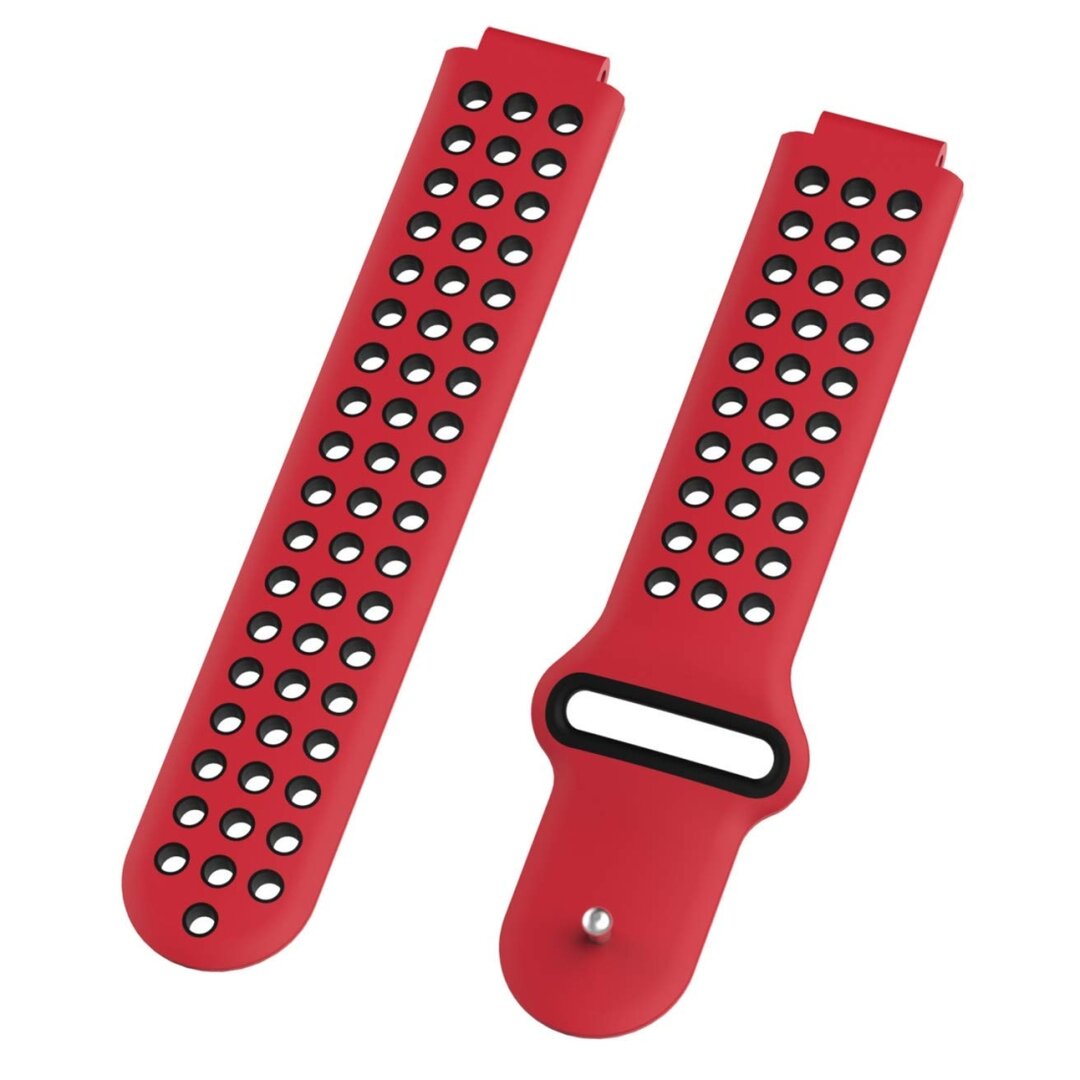 Silikon-Sportarmband - Rot + Schwarz - Garmin Forerunner 220 / 230 / 235 / 620 / 630 / 735 (XT)