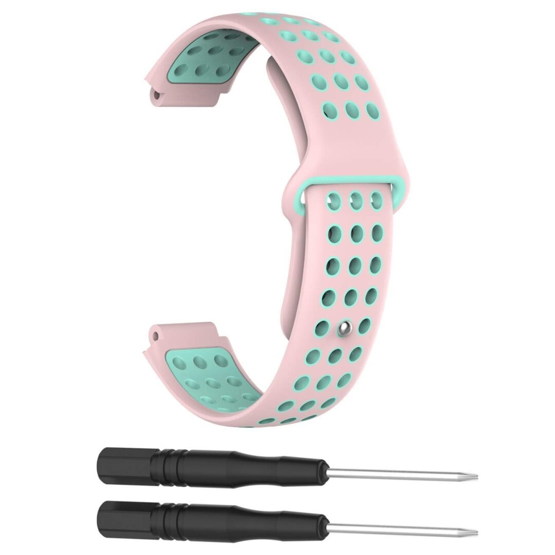 Silikon-Sportarmband - Pink + gr&uuml;n - Garmin Forerunner 220 / 230 / 235 / 620 / 630 / 735 (XT)