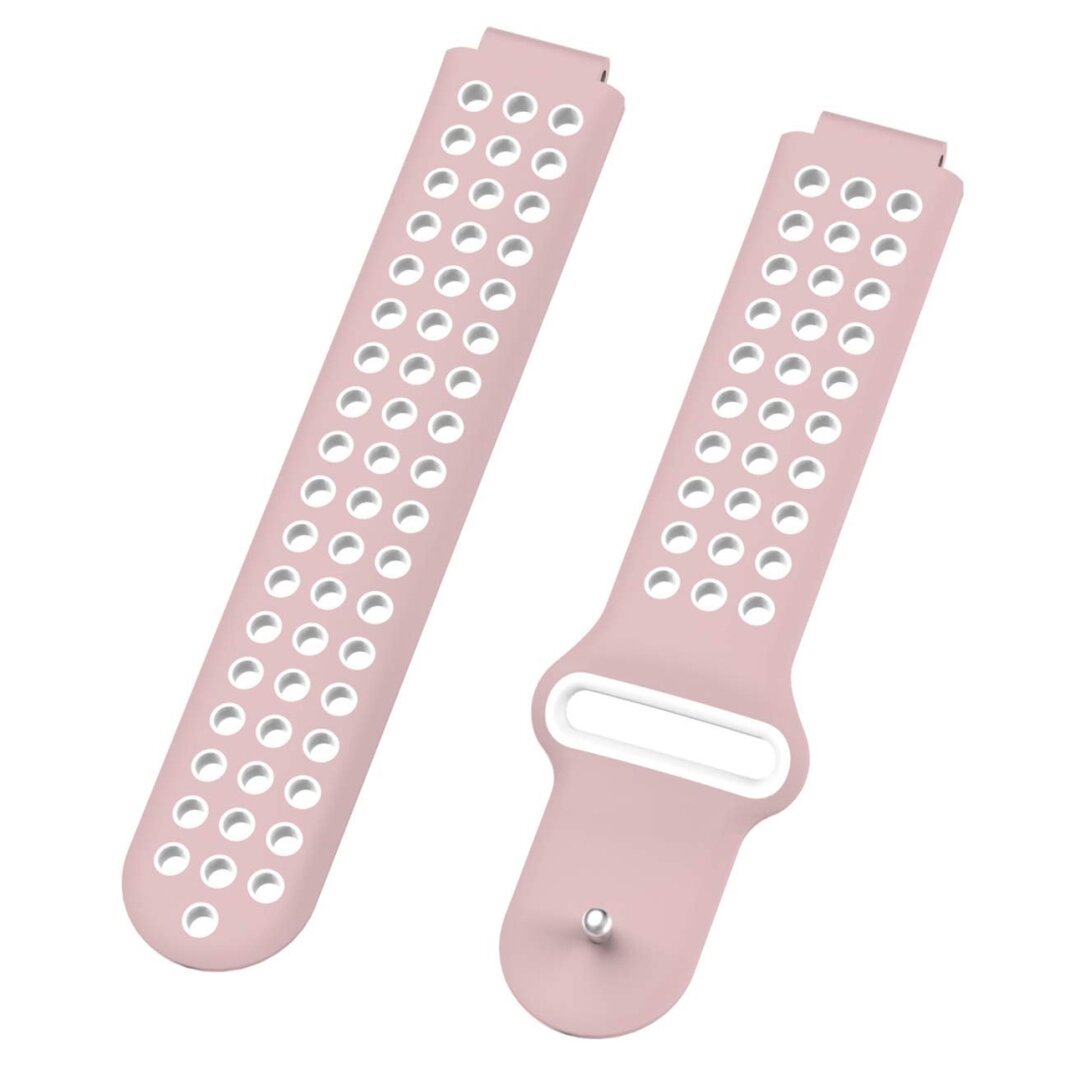 Silikon-Sportarmband - Rosa + Wei&szlig; - Garmin Forerunner 220 / 230 / 235 / 620 / 630 / 735 (XT)