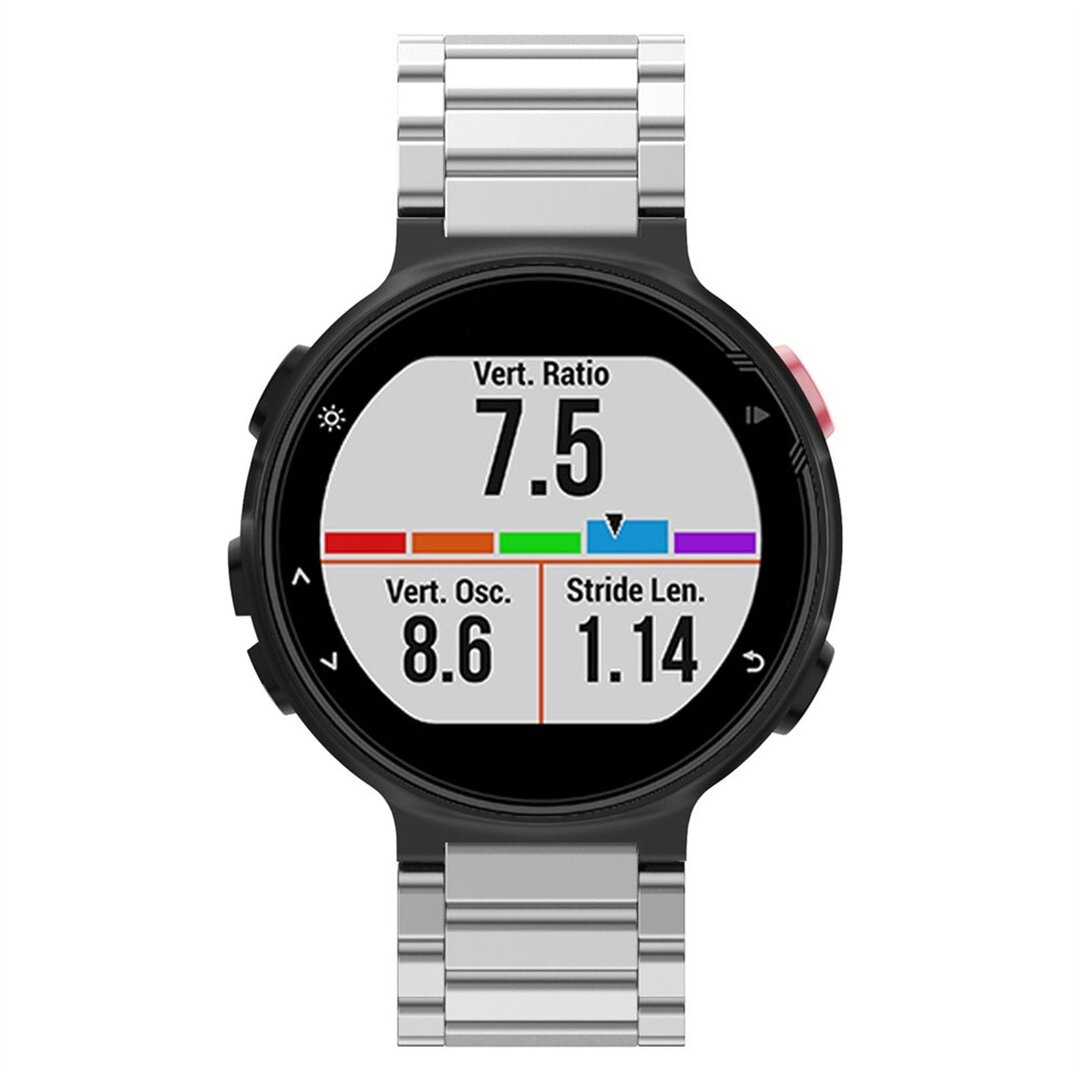 Stahlgliederarmband - Silber - Garmin Forerunner 220 / 230 / 235 / 620 / 630 / 735 (XT)