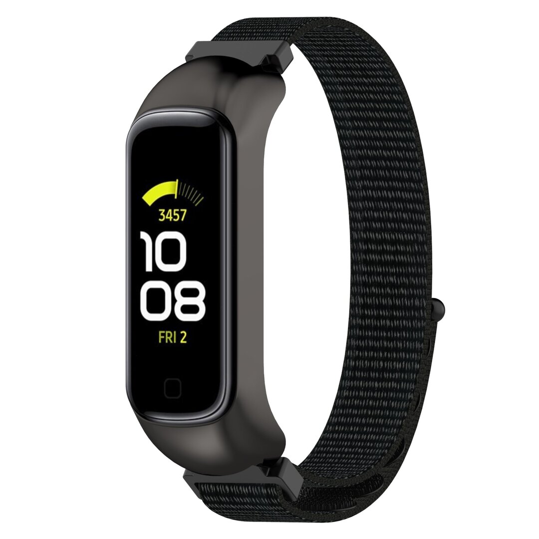 Nylon Sport Loop Armband - Schwarz - Samsung Galaxy Fit 2