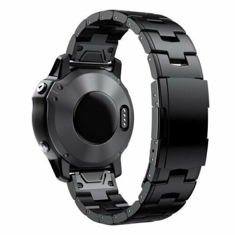 Titanium Gliederarmband - Schwarz - Garmin Fenix 7X / 6X / 5X