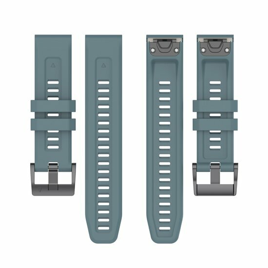 Silikon-Sportband - Grau-Blau - Garmin Fenix 7S / 6S / 5S &amp; Instinct 2s