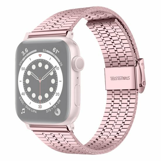 Metallband - Rosa - Geeignet f&uuml;r Apple Watch 44mm / 45mm / 46mm / 49mm