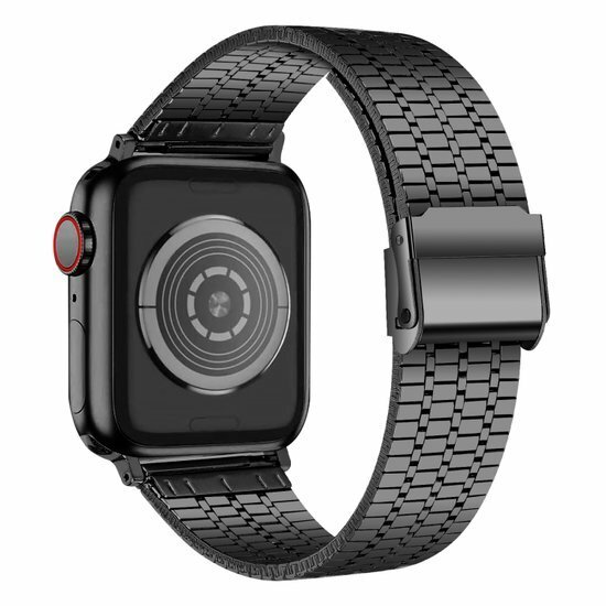 Metallband - Schwarz - Geeignet f&uuml;r Apple Watch 38mm / 40mm / 41mm / 42mm