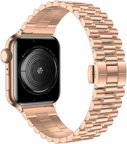 Metallgliederarmband - Ros&eacute;gold - Geeignet f&uuml;r Apple Watch 38mm / 40mm / 41mm / 42mm