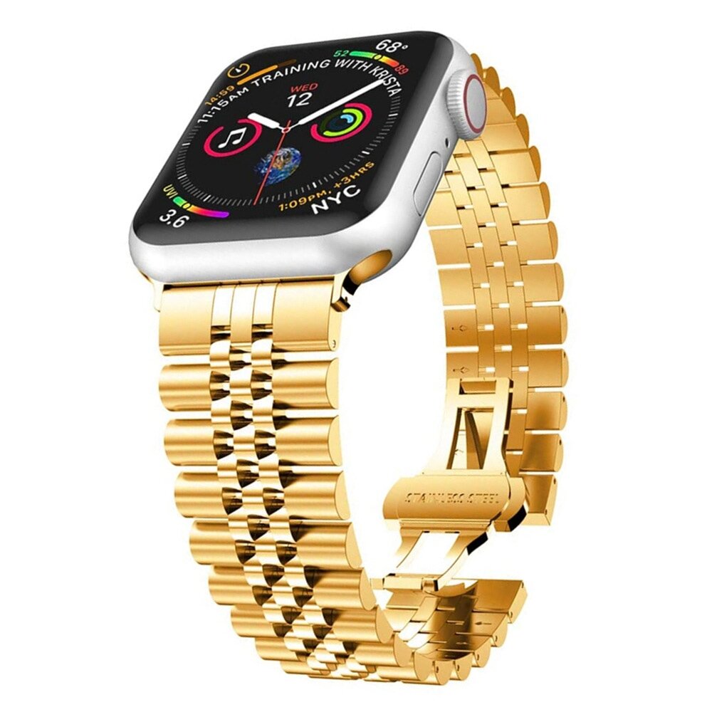 Metallgliederband - Gold - Passend f&uuml;r Apple Watch 44mm / 45mm / 46mm / 49mm