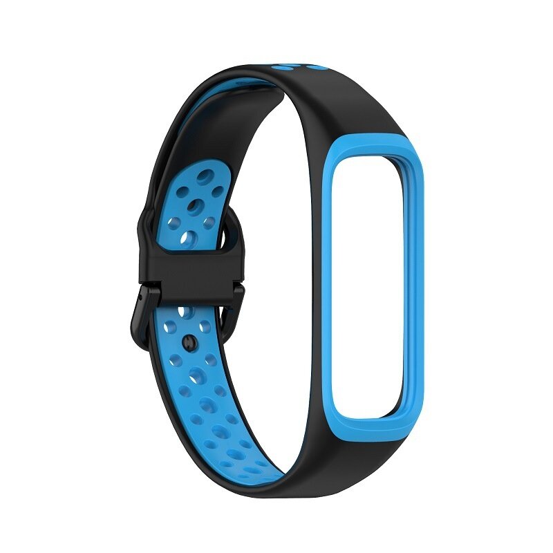 Silikonband 2 Farben - Schwarz / Blau - Samsung Galaxy Fit 2