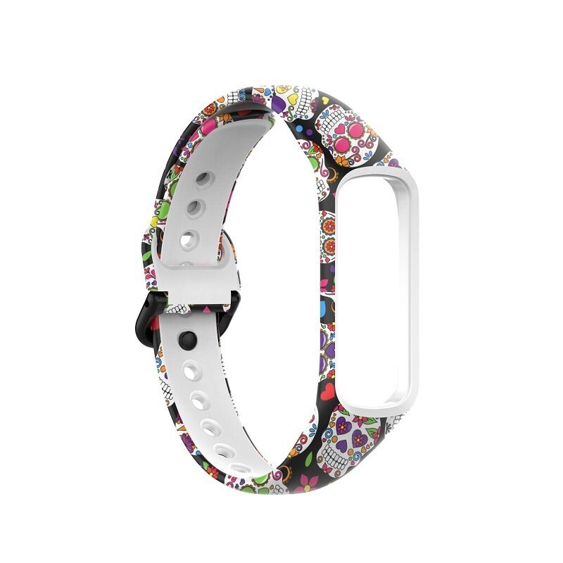 Silikonband mit Druck - Totenkopf - Samsung Galaxy Fit 2