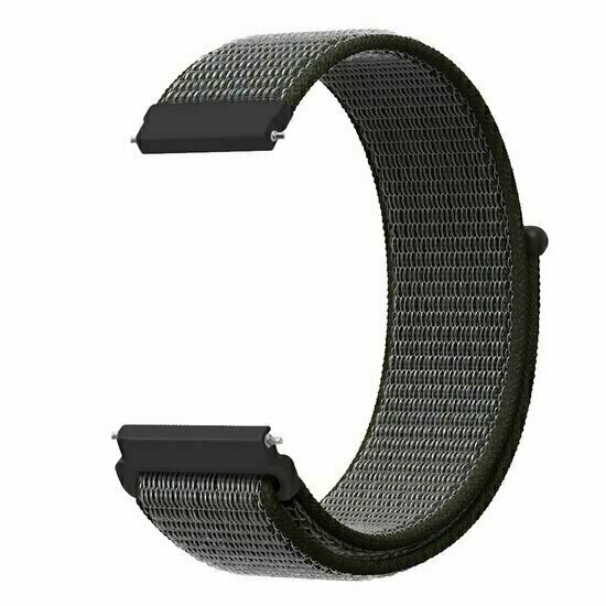 Sport Loop Nylonband - Dunkelgr&uuml;n mit grauem Band - Huawei Watch 4 (pro) / 3 (pro) / Ultimate