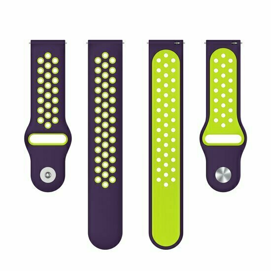 Sport Edition Silikonband - Lila + Gr&uuml;n - Huawei Watch 4 (pro) / 3 (pro) / Ultimate