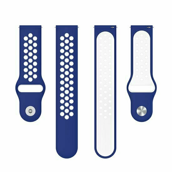 Sport Edition Silikonband - Blau + Wei&szlig; - Huawei Watch 4 (pro) / 3 (pro) / Ultimate