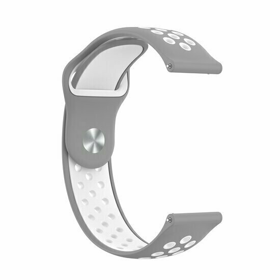 Sport Edition Silikonband - Grau + Wei&szlig; - Huawei Watch 4 (pro) / 3 (pro) / Ultimate