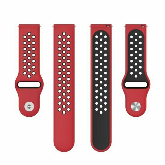 Sport Edition Silikonband - Rot + Schwarz - Huawei Watch 4 (pro) / 3 (pro) / Ultimate