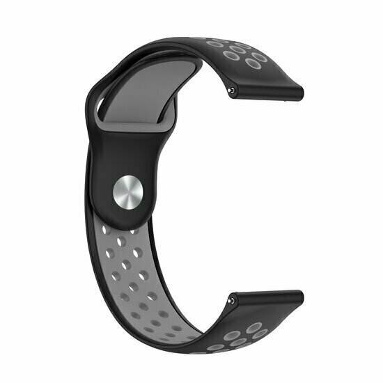 Sport Edition Silikonband - Schwarz + Grau - Huawei Watch 4 (pro) / 3 (pro) / Ultimate