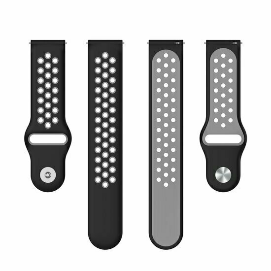 Sport Edition Silikonband - Schwarz + Grau - Huawei Watch 4 (pro) / 3 (pro) / Ultimate