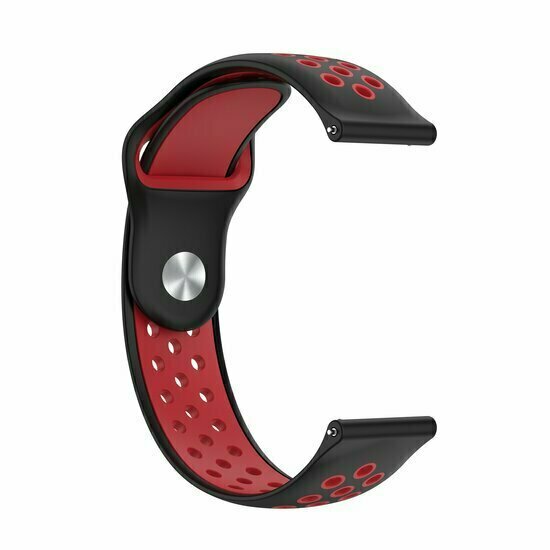 Sport Edition Silikonband - Schwarz + Rot - Huawei Watch 4 (pro) / 3 (pro) / Ultimate