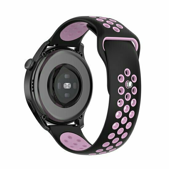 Sport Edition Silikonband - Schwarz + Rosa - Huawei Watch 4 (pro) / 3 (pro) / Ultimate