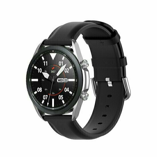 Klassisches Lederarmband - Schwarz - Huawei Watch 4 (pro) / 3 (pro) / Ultimate
