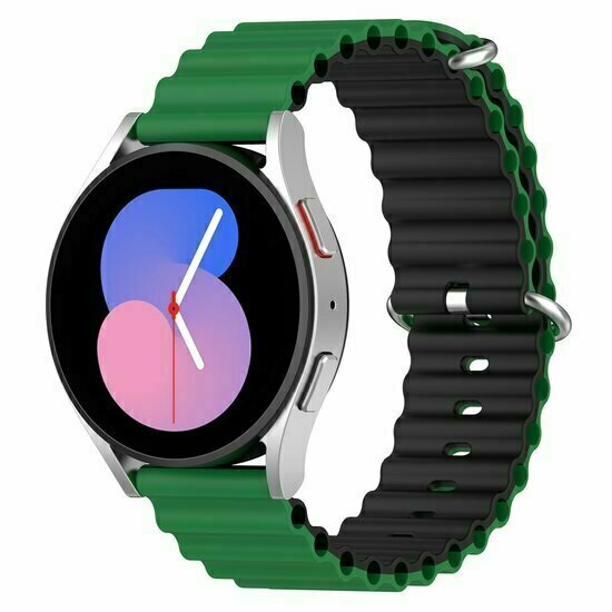 Ocean Style Silikonarmband - Gr&uuml;n / Schwarz - Huawei Watch 4 (pro) / 3 (pro) / Ultimate