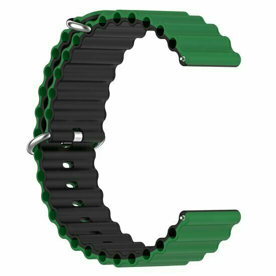 Ocean Style Silikonarmband - Gr&uuml;n / Schwarz - Huawei Watch 4 (pro) / 3 (pro) / Ultimate