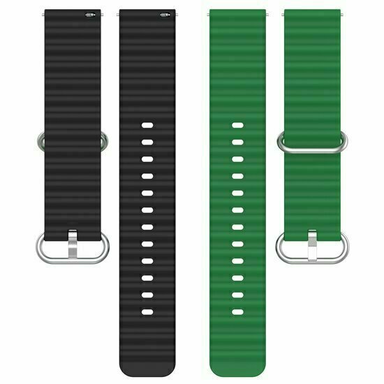 Ocean Style Silikonarmband - Gr&uuml;n / Schwarz - Huawei Watch 4 (pro) / 3 (pro) / Ultimate