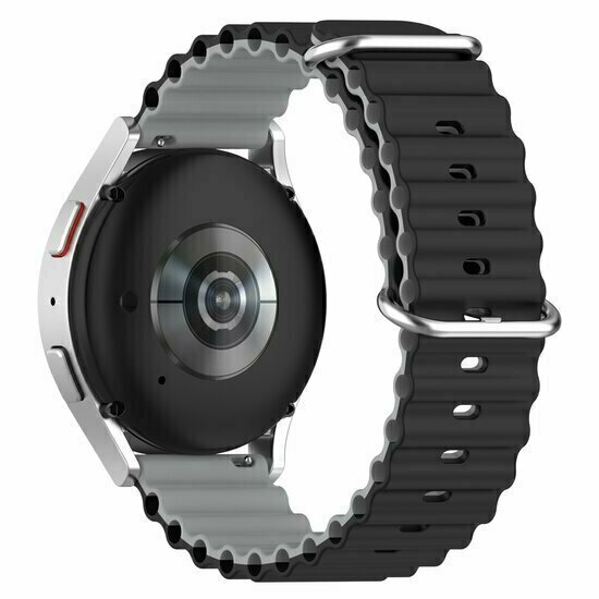 Ocean Style Silikonarmband - Schwarz/Grau - Huawei Watch 4 (pro) / 3 (pro) / Ultimate