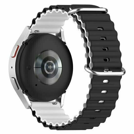 Ocean Style Silikonarmband - Schwarz / Wei&szlig; - Huawei Watch 4 (pro) / 3 (pro) / Ultimate